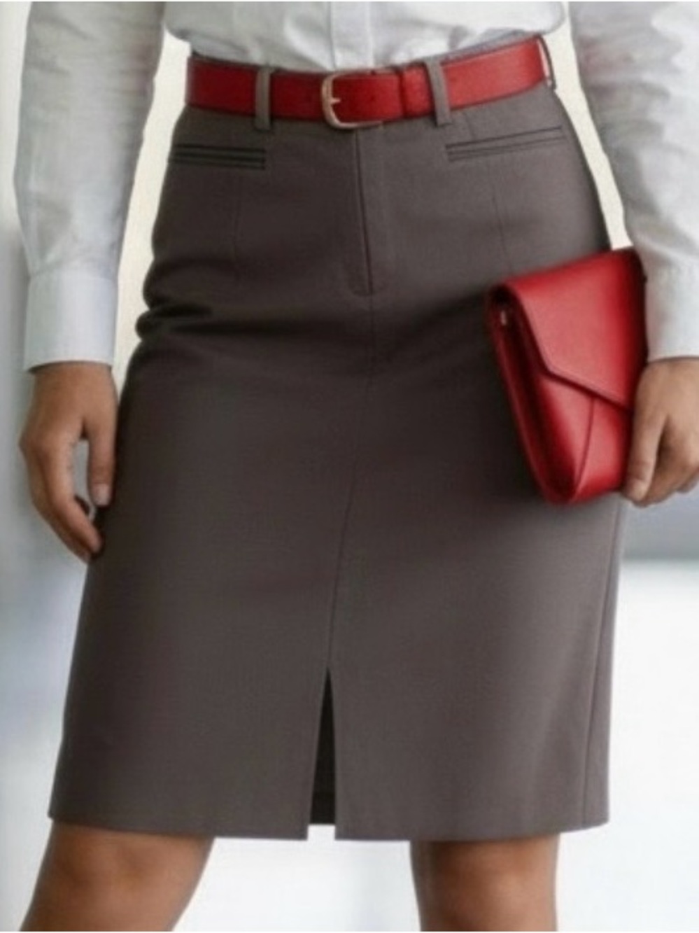 ARMANI EXCHANGE Elegant Gray Women's Pencil Skirt. Size 2.